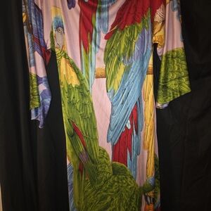 Colorful Parrot Print Dress